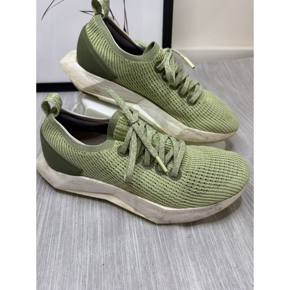 Allbirds Tree Flyer Womens 8 M10 Running Shoes Light Green Knit Lace Up Sneakers